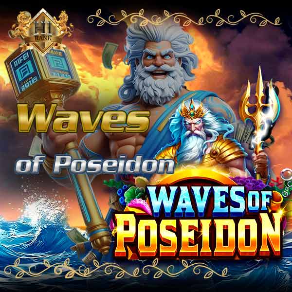 Waves of Poseidon สล็อตธีมเทพกรีก ภาพสวย แตกมันส์